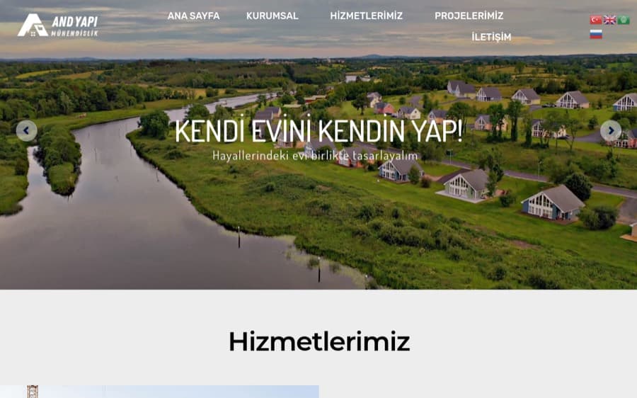 And Yapı Mühendislik — Virksomhedshjemmeside