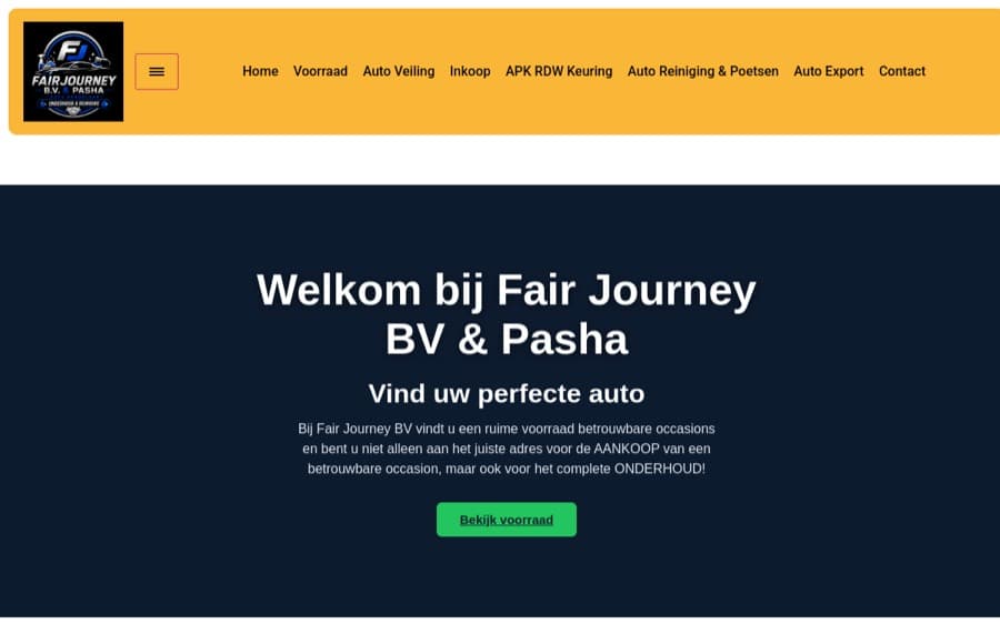 Fair Journey — Virksomhedshjemmeside